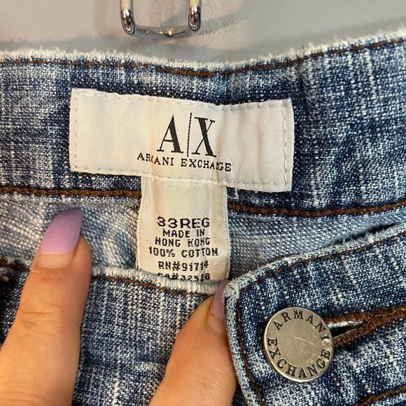 A|X Armani Exchange Blue Cotton Blend Denim Jeans Men Sz 33 - Picture 4 of 10